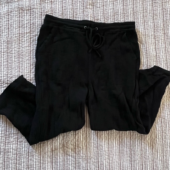 Jones New York Pants - Jones New York Black Wide Leg Drawstring Pants